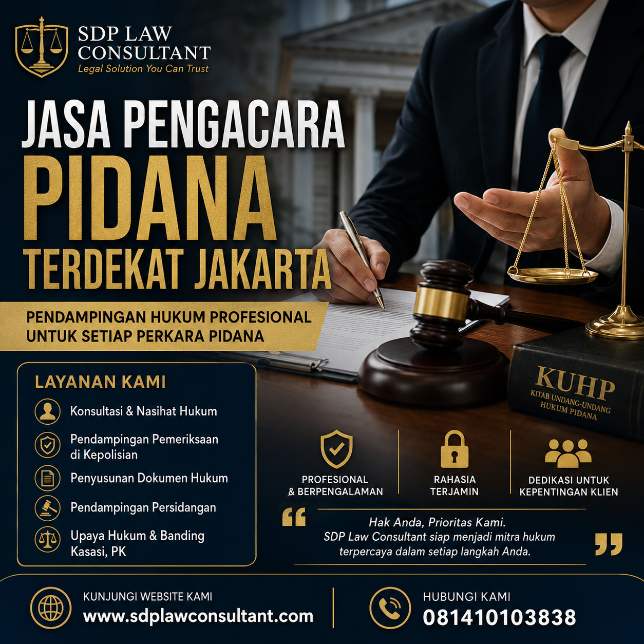 Jasa Pengacara Pidana Terdekat Jakarta